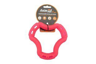 Игрушка для собак AnimAll Fun кольцо 6 сторон, коралловое, 15 см 111357 фото