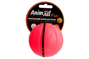 Іграшка AnimAll Fun тренувальний м'яч для собак, 7 см, коралова 130205 фото
