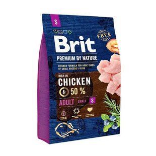 Сухой корм Brit Premium Adult S&nbsp;3 кг сухой корм для взрослых собак мелких пород с курицей 170810/6291 фото