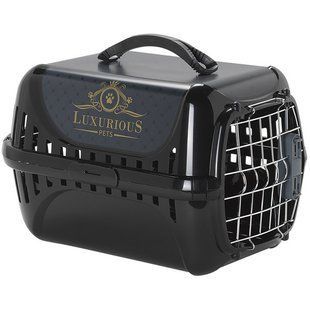 Moderna Trendy Runner Luxurious Pets перенесення для кішок c металевої дверцятами, чорний 50,1х32х34,5 см T153015AA фото