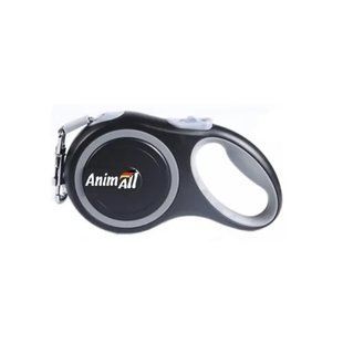 Поводок-рулетка AnimAll для собак весом до 15 кг, 3 м, серый 60698 фото