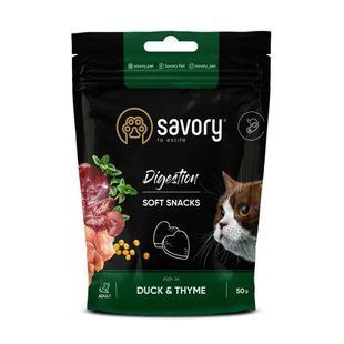 Ласощі для котів Savory Digestion 50 г - качка з тим'яном 31409 фото