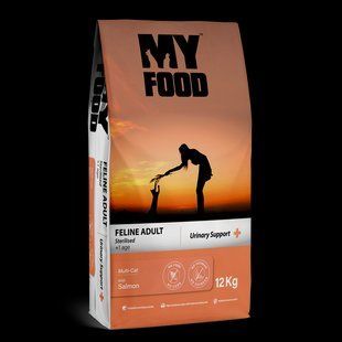 Сухий Корм Myfood Суперпреміум для дорослих стерилізованих котів з Лососем 12 кг 800844 фото