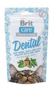 Функциональные лакомство Brit Care Dental с индейкой для кошек, 50г 111263/1371 фото