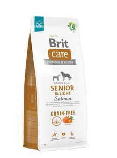Сухой корм Brit Care Dog Grain-free Senior & Light для стареющих собак, беззерновой с лососем, 12 кг 172207 фото