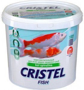 Корм рослинний для ставкових видів риб 5 л / 1,4 кг Cristel KOI Spirulina КРАК-17/2 фото