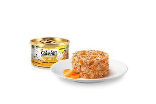 Консерви Gourmet Gold для котів 85 г х 12 шт биточки з куркою та морквою 12530996/П фото