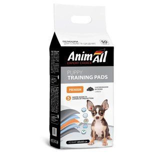 Пеленки AnimAll Puppy Training Pads для собак и щенков, с активированным углем, 60&times;60 см, 50 шт 147965 фото
