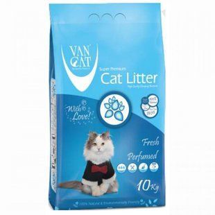 Бентонітовий наповнювач Van Cat Fresh 10 кг для туалету котів, свіжість 55450 фото
