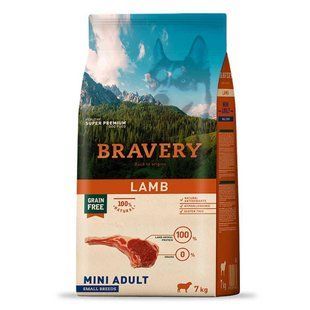 BRAVERY Lamb Mini Adult, 2кг сухий корм для дор.собак дрібних порід,з ягням 6671BRLAMBADULM_2KG фото