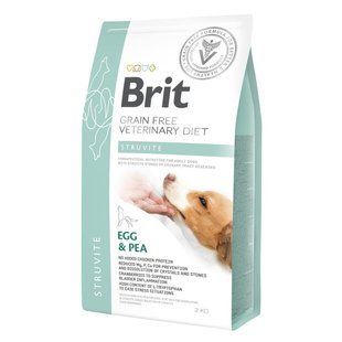 Корм Brit GF VetDiets dog Struvite 2 кг для собак при мочекаменной болезни с яйцом, индейкой, горохом, гречкой 170951/8226 фото